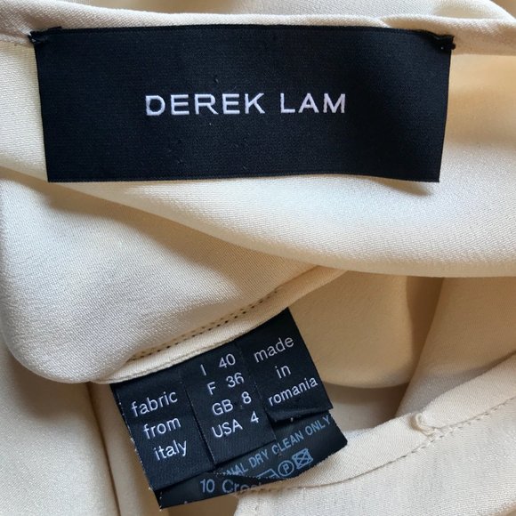 Derek Lam 4 Silk Cream Beige Long Sleeve Blouse - Picture 8 of 9